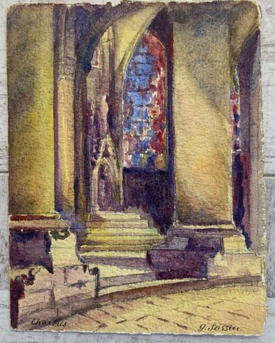 Aquarelle cathédrale - aquarelle,